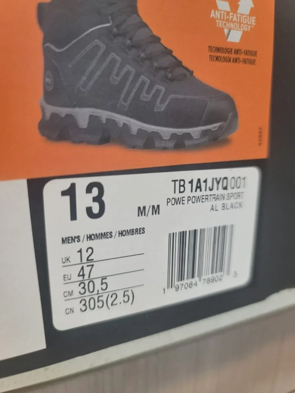 Timberland Pro Men's Powertrain  Alloy Safety Toe Work Shoes Sz 11 NIB Black
